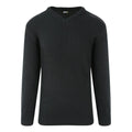 Black - Front - PRO RTX Mens Pro Acrylic Security V Neck Sweater