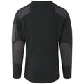 Black - Back - PRO RTX Mens Pro Acrylic Security V Neck Sweater