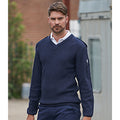 Navy - Side - PRO RTX Mens Pro Acrylic Security V Neck Sweater