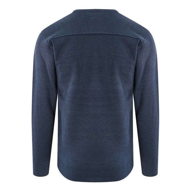 Navy - Back - PRO RTX Mens Pro Acrylic V Neck Sweater