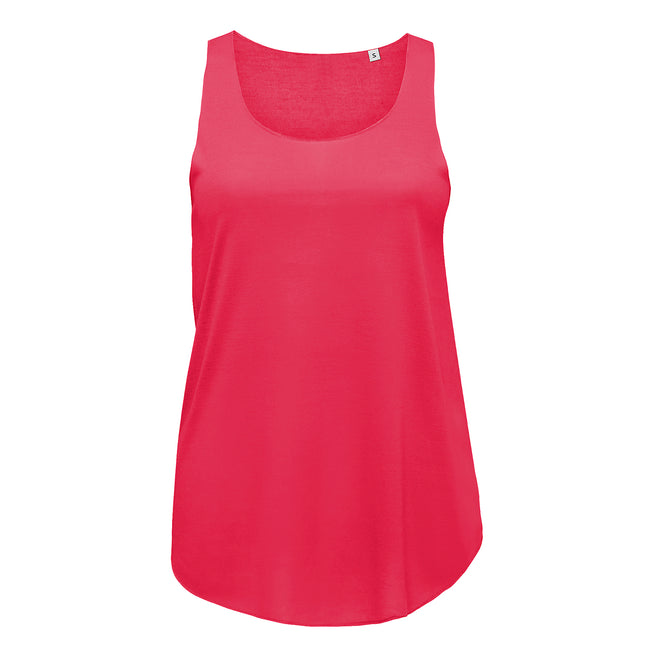 Neon Coral - Front - SOLS Ladies Jade Tank Top