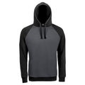 Charcoal Marl-Black - Front - SOLS Unisex Seattle Contrast Raglan Hoodie