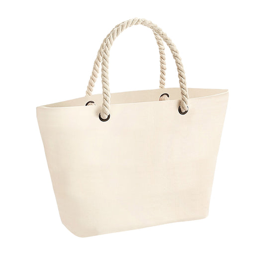 Natural - Front - Westford Mill Nautical Beach Bag