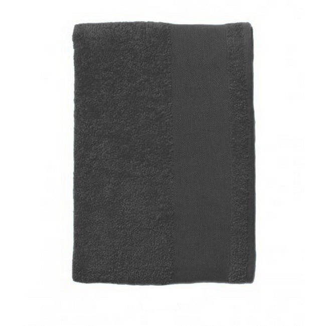 Dark Grey - Back - SOLS Island 100 Bath Sheet - Towel (100 X 150cm)