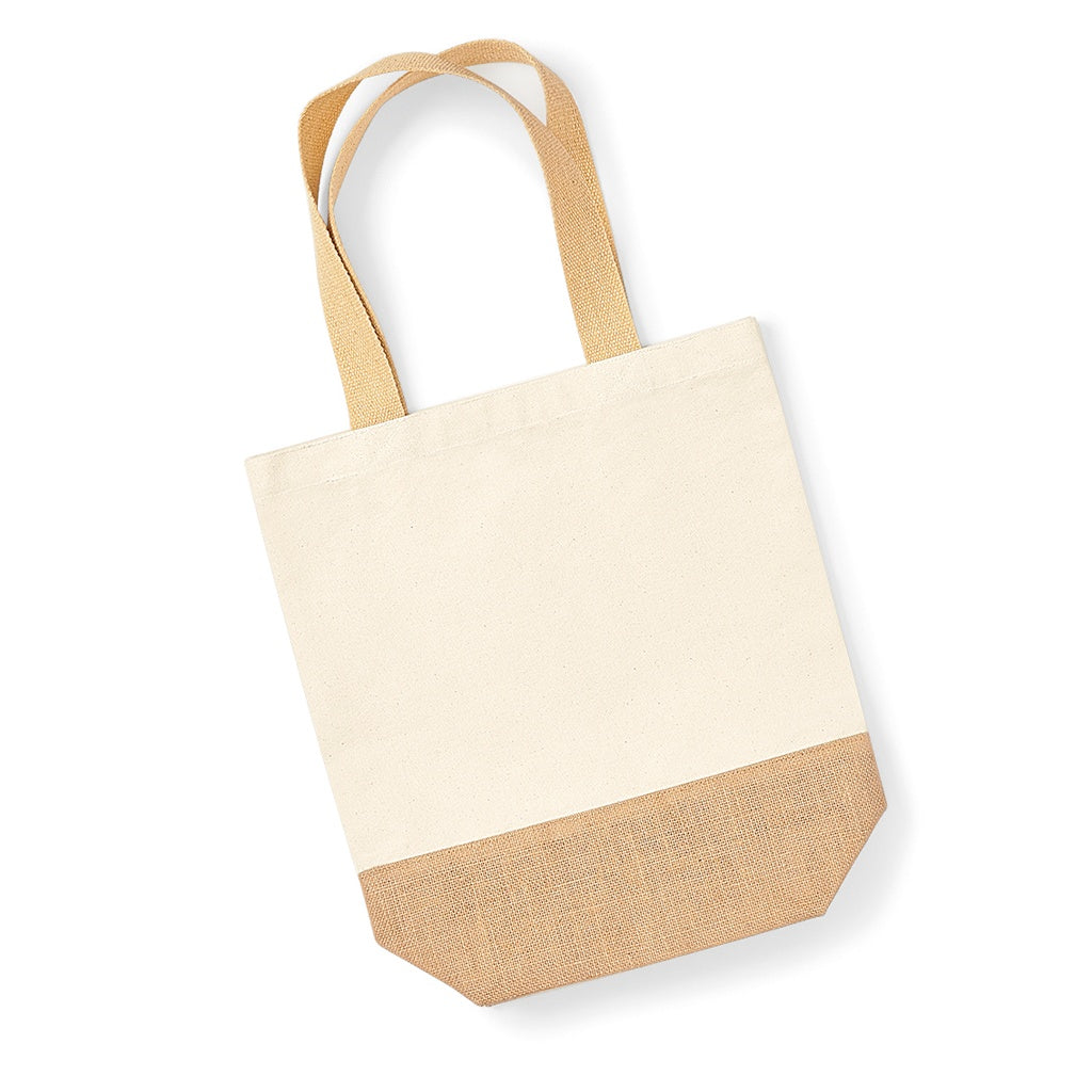 Natural - Back - Westford Mill Jute Base Canvas Shopper