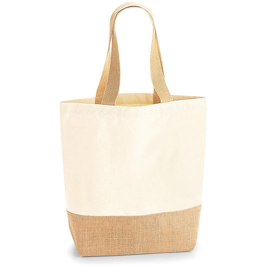 Natural - Front - Westford Mill Jute Base Canvas Shopper