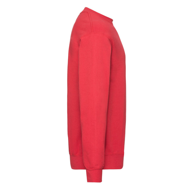 Red - Side - Fruit Of The Loom Mens Classic Drop Shoulder Sweatshirt