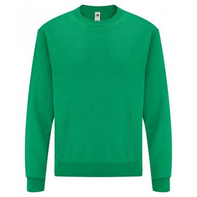 Heather Green - Front - Fruit Of The Loom Mens Classic Drop Shoulder Sweatshirt