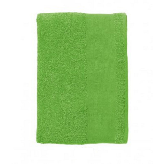 Lime - Back - SOLS Island Guest Towel (30 X 50cm)