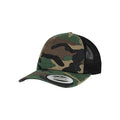 Wood Camo-Black - Front - Flexfit Unisex Classic Camo Trucker Cap