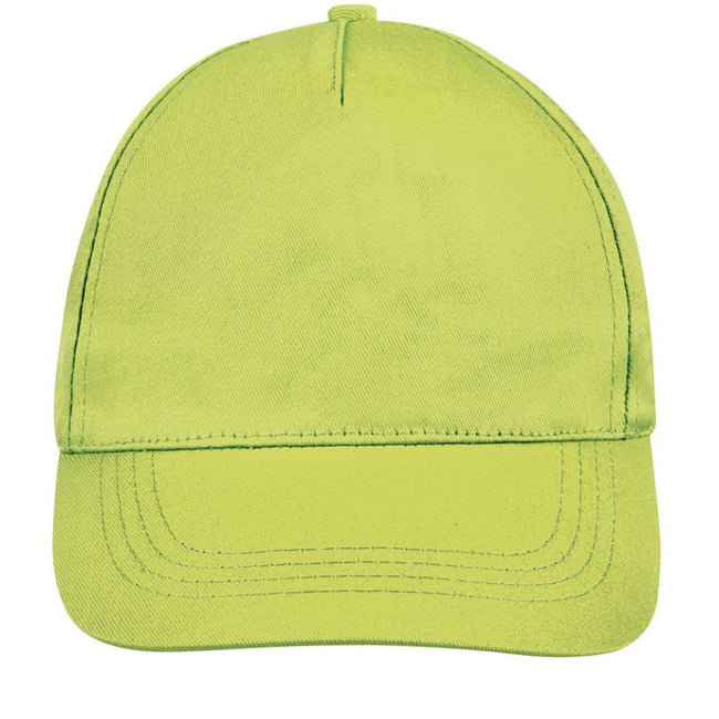 Apple Green - Side - SOLS Unisex Buzz 5 Panel Baseball Cap