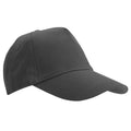 Dark Grey - Front - SOLS Unisex Buzz 5 Panel Baseball Cap