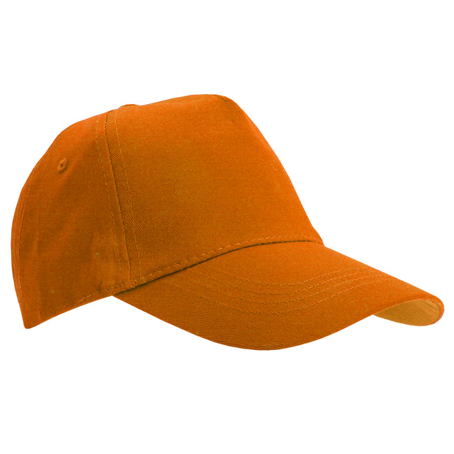 Orange - Front - SOLS Unisex Buzz 5 Panel Baseball Cap