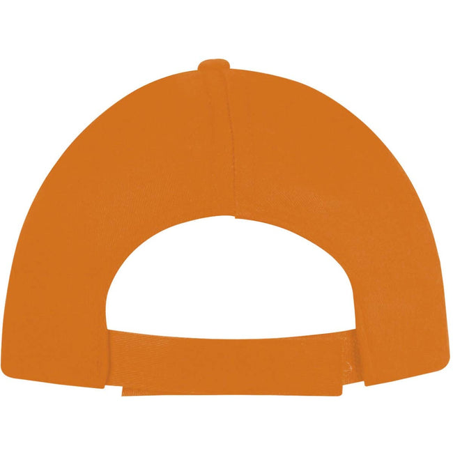 Orange - Back - SOLS Unisex Buzz 5 Panel Baseball Cap