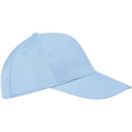 Sky Blue - Front - SOLS Unisex Buzz 5 Panel Baseball Cap