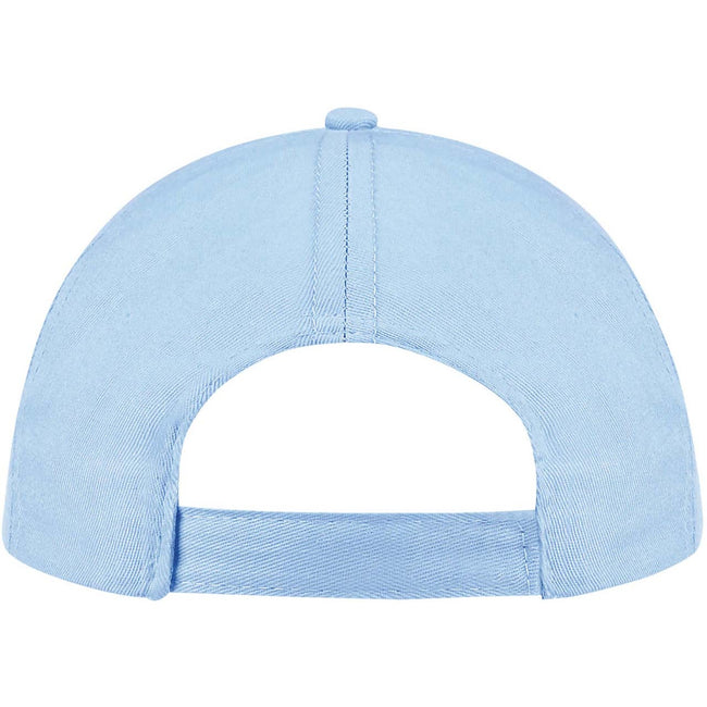 Sky Blue - Back - SOLS Unisex Buzz 5 Panel Baseball Cap