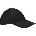 Black - Front - SOLS Unisex Sunny 5 Panel Baseball Cap