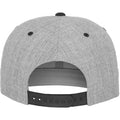 Heather Grey-Black - Back - Flexfit Unisex Two Tone Classic Snapback Cap