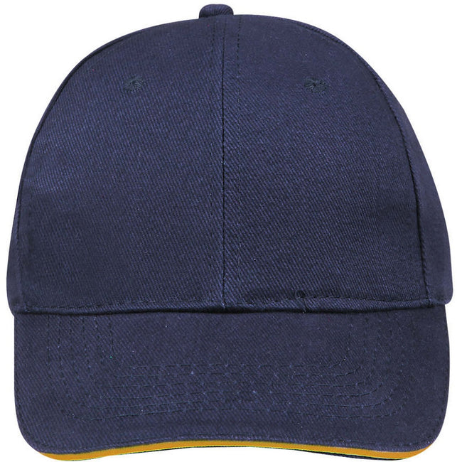 French Navy-Neon Orange - Lifestyle - SOLS Unisex Buffalo 6 Panel Baseball Cap