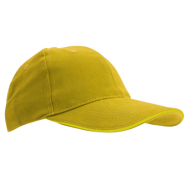 Gold - Front - SOLS Unisex Buffalo 6 Panel Baseball Cap