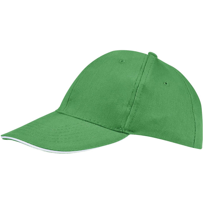 Kelly Green-White - Side - SOLS Unisex Buffalo 6 Panel Baseball Cap