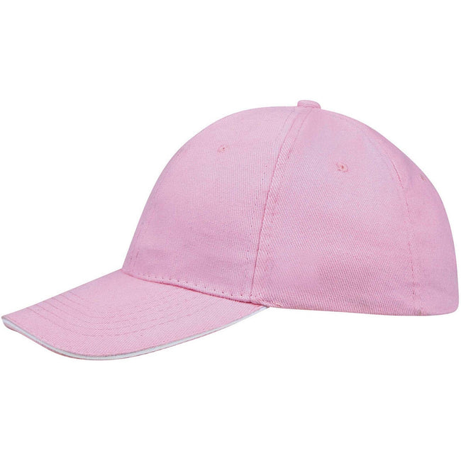 Flash Pink-White - Side - SOLS Unisex Buffalo 6 Panel Baseball Cap