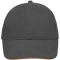 Grey-Orange - Lifestyle - SOLS Unisex Buffalo 6 Panel Baseball Cap
