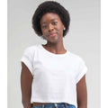White - Back - Mantis Womens-Ladies Organic Cropped T-Shirt