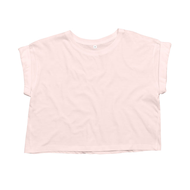 Soft Pink - Front - Mantis Womens-Ladies Organic Cropped T-Shirt