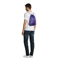 Purple - Back - SOLS Urban Gymsac Drawstring Bag