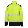 Fluorescent Yellow-Black - Back - Result Adults Unisex Safe-Guard Ripstop Safety Soft Shell Jacket