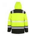Fluorescent Yellow-Black - Back - Result Adults Unisex Safe-Guard Safety Soft Shell Jacket