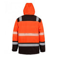 Fluorescent Orange-Black - Back - Result Adults Unisex Safe-Guard Safety Soft Shell Jacket