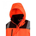 Fluorescent Orange-Black - Side - Result Adults Unisex Safe-Guard Safety Soft Shell Jacket