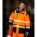 Fluorescent Orange-Black - Lifestyle - Result Adults Unisex Safe-Guard Safety Soft Shell Jacket