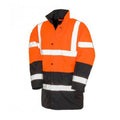 Fluorescent Orange-Black - Side - Result Adults Unisex Core Motorway Two Tone Safety Jacket