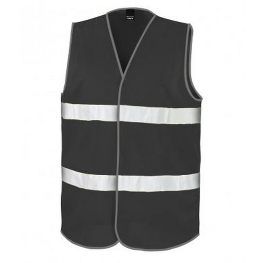 Black - Front - Result Adults Unisex Core Enhanced Vis Vest