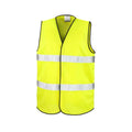 Fluorescent Yellow - Front - Result Adults Unisex Core Motorist Hi-Vis Vest