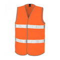 Fluorescent Orange - Front - Result Adults Unisex Core Motorist Hi-Vis Vest
