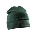 Bottle Green - Front - Result Adults Unisex Double Knit Printers Beanie