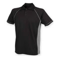 Grey-Black - Front - Finden And Hales Mens Performance Piped Polo Shirt
