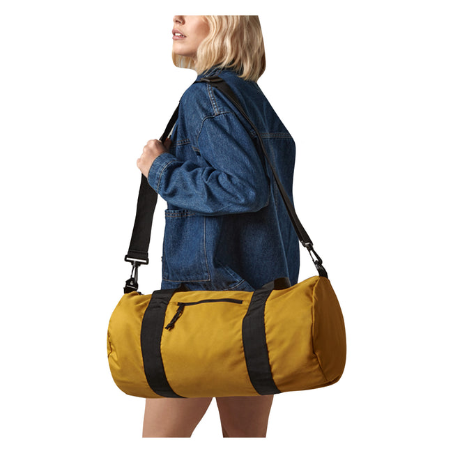 Mustard - Back - BagBase Recycled Barrel Bag