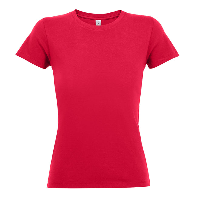 Red - Front - SOLS Womens-Ladies Regent Short Sleeve T-Shirt