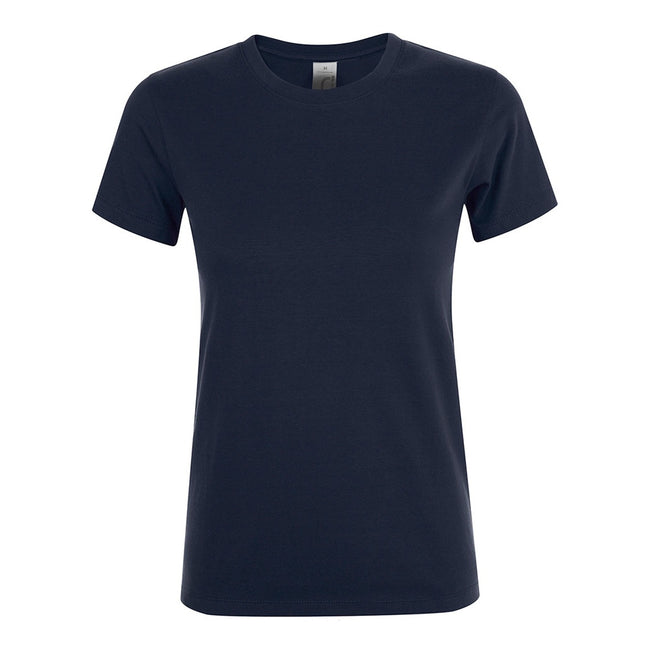 Navy - Front - SOLS Womens-Ladies Regent Short Sleeve T-Shirt