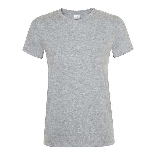 Grey Marl - Front - SOLS Womens-Ladies Regent Short Sleeve T-Shirt