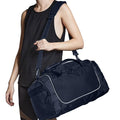 French Navy-Light Grey - Back - Quadra Teamwear Locker Bag