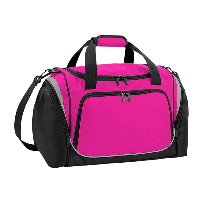 Fuchsia-Black-Light Grey - Front - Quadra Pro Team Locker Bag