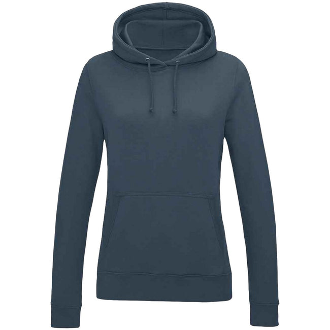 Airforce Blue - Front - AWDis Womens-Ladies Girlie College Hoodie