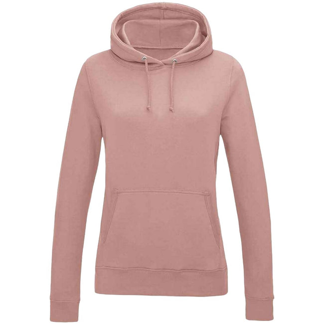 Dusty Pink - Front - AWDis Womens-Ladies Girlie College Hoodie