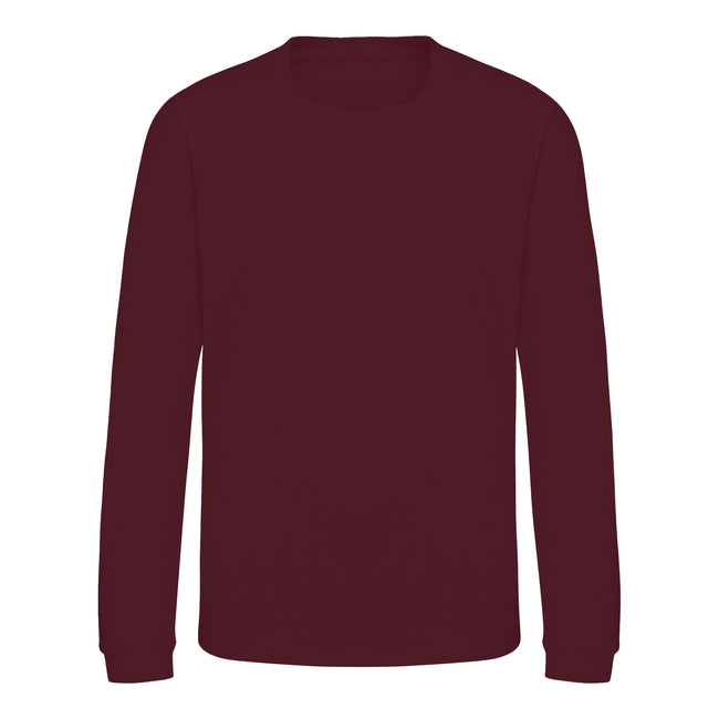 Burgundy - Front - AWDis Just Hoods Childrens-Kids Sweatshirt